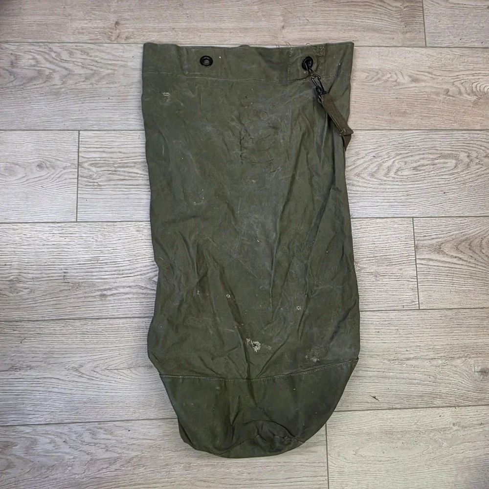 Military Surplus Duffle Bag Large Olive Green Fair Canvas Sea Bag Top Load 38in